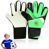 Welpettie Kids Soccer Goalie Gloves 5/6/7 Size Latex Children Football Goalkeeper Gloves Anti-Slip Y