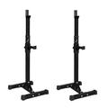 Iron Black N002 Barbell Holder Weight Bench Press Training Split Pose Adjustable Dumbbell Stand Squat Rack with 2 Individual Stands Professional Fitness Equipment for Home