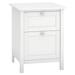 Pemberly Row Contemporary 2 Drawer File Cabinet in Pure White