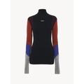 CHLOÉ Fitted turtleneck top Multicolor Size M 95% Wool, 4% Polyamide, 1% Elastane