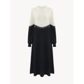 CHLOÉ Balloon-sleeve long dress Black Size XS 71% Wool, 29% Cashmere