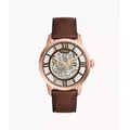 Fossil Men's Townsman Automatic Brown Leather Watch