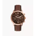 Fossil Men's Neutra Chronograph Brown Leather Watch