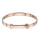 Little Star Rose Gold Plated Silver Gracie Diamond Star Baby Bangle