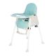 Holdfiturn 3-in-1 Children's High Chair Dining Chair Foldable Adjustable Baby High Chair Baby Children High Chair Movable for Children from 6 Months to 5 Years Old Blue