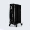 STATUS 7 Fin - Oil Filled Radiator - 1500w - Black - 3 Heat Settings - with Adjustable Thermostat [OFHB7-1500W1PKB]
