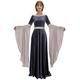 daizbella Renaissance Dress Women Retro Velvet Gown Medieval Costume Handmade Fantasy Medieval Dress, Gray, S