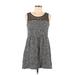 Monteau Casual Dress - A-Line Scoop Neck Sleeveless: Gray Dresses - Women's Size Medium