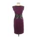 Laundry by Shelli Segal Casual Dress: Purple Dresses - Women's Size 4