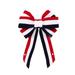 The Holiday Aisle® Striped Bow Fabric in Red/White/Black | 28 H x 14 W x 4.5 D in | Wayfair 7C8BF364FAAA49A98A9845C7EE9A54E1
