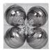 The Holiday Aisle® Shiny & Matte Mirror Ball Ornament Plastic in Gray/Yellow | 4 H x 4 W x 4 D in | Wayfair 36DFDCA4FFBF4DDEB36C64A89CF48834