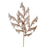 The Holiday Aisle® 27" Copper Glitter Coral Bells Leaf Lace Artificial Christmas Spray. Includes 12 Sprays Per Pack. Plastic | Wayfair