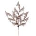 The Holiday Aisle® 27" Chocolate Glitter Coral Bells Leaf Lace Artificial Christmas Spray. Includes 12 Sprays Per Pack. | Wayfair