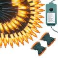 MoNiBloom 900" 200-Bulb Halloween & Christmas Plug-in LED String Lights, Reusable, Outdoor Waterproof in Green | 900 W in | Wayfair