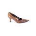 Stuart Weitzman Heels: Pumps Kitten Heel Cocktail Party Brown Shoes - Women's Size 5 - Closed Toe