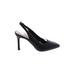 Tahari Heels: Pumps Stilleto Cocktail Party Black Print Shoes - Women's Size 7 1/2 - Pointed Toe