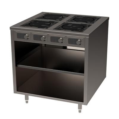 Spring USA BOH-2600 36" Cooking Cart w/ 4 Induction Stove, Silver, 208/240 V
