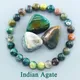 Fashion Indian Agate Beaded Women Bracelet Made of Natrual Stone Tourmaline Color Crystal Bracelet