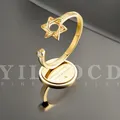 YILUOCD Vintage Star of David Ring for Women Magen David Wiccan Amulet Adjustable Rings Jewish
