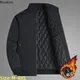 2024 Autumn Winter Fleece Thick Jacket Men Warm Windbreaker Fur Collar Coat Jacket Male Brand