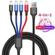 4 in 1 3 in 1 USB Fast Charging Cable 3A Multi Charger Cable Micro USB Type C Cable For iPhone
