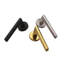 One Side Door Handles for Interior Doors Outside Black Door Handle Black Golden Silver Door Pulls