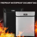 Fireproof Waterproof Document Storage Box Bag 3 Tier Fire Resistant Safe Portable Travel Storage Bag