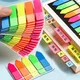 Candy Color Transparent Sticky Notes Memo Pads Notepads Index Self -Adhesive Tabs Sticker Stationery