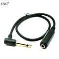 CAVO MONO MASCHIO A FEMMINA A PATCH da 6,35 mm - Cavo audio GUITAR DA 1/4" Cavo audio ad angolo retto da 90 gradi 0,1 m 0,5 m 1 m 2 m 3 m