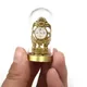 Maßstab 1:12 Elegante Gold Glas Dome Mantel Uhr Puppenhaus Miniaturen Dome Uhr