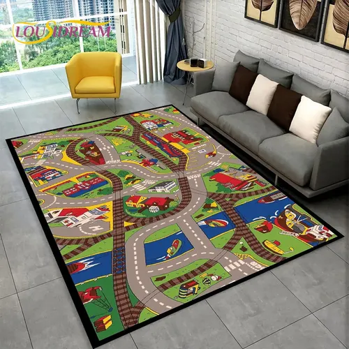 Kind Playmat Autobahn Stadt Verkehrs Spielzimmer Bereich Teppich Große Teppich Teppich für