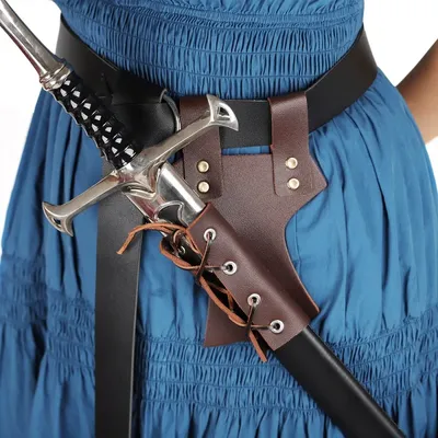 Mittelalterlicher Schultergurt Schwerthalter Scheide Scheide für Erwachsene Männer Larp Ritter Waffe Cosplay Gear Rapier Ring Gürtel Holster Image