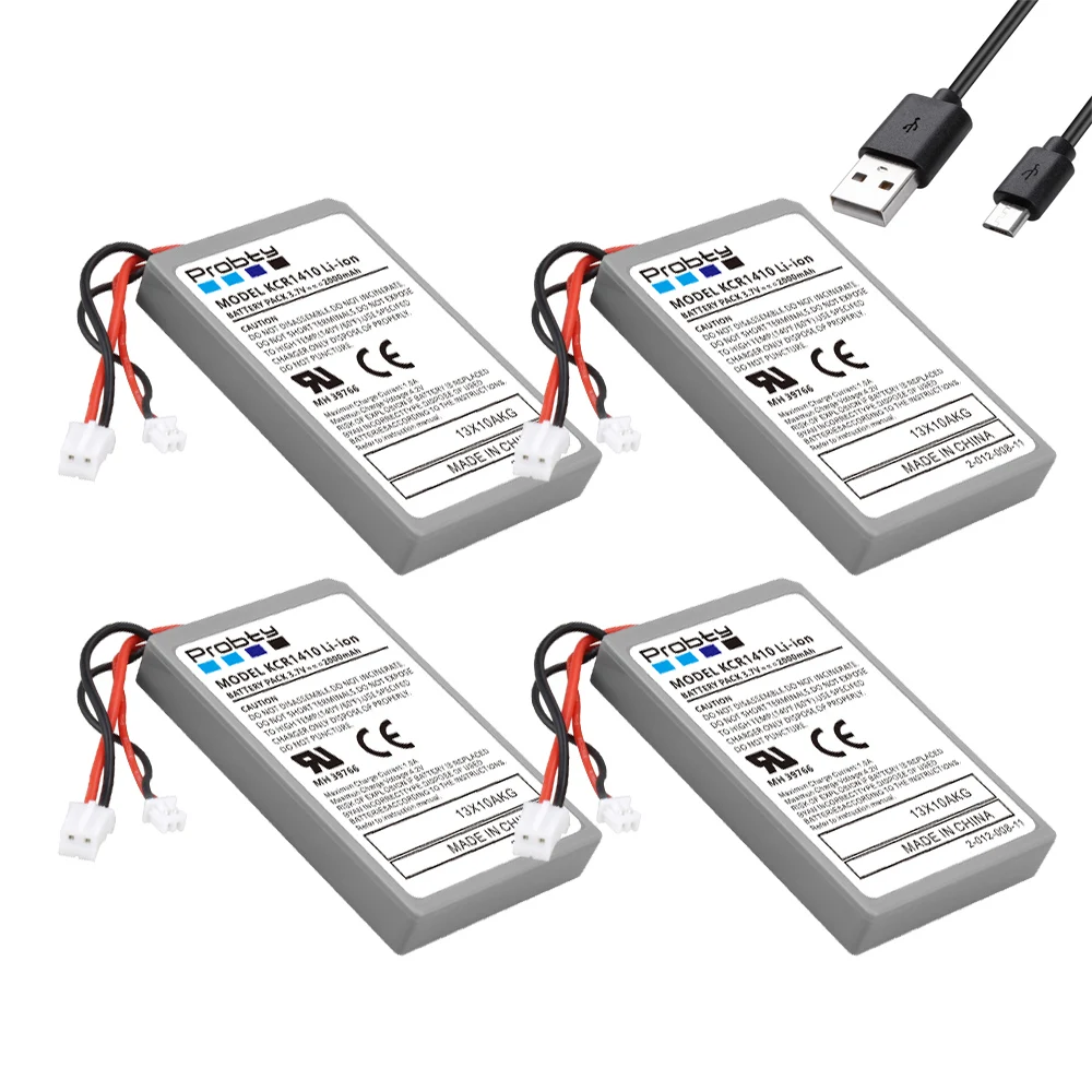 Für SONY PS4 PS4 PRO Slim LIP1522 Dualshock 4 V1 V2 Wireless Controller Playstation GamePad 4x2000 mAh wiederaufladbare Batterie Image