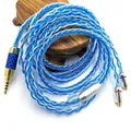 RY-C3 1.2m Sostituzione FAI DA TE Mmcx/0.78mm 2pin 3.5/2.5/4.4mm Argento placcato Cavo A 8 core Aggiornato Per RY4S più mmcx cavo auricolare