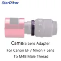 Adattatore per obiettivo della fotocamera StarDikor per obiettivo Canon EF / Nikon F a adattatore