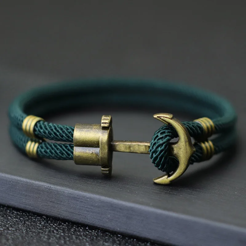 Bracciale pirata vintage da uomo in bronzo punk Braclet sopravvivenza all