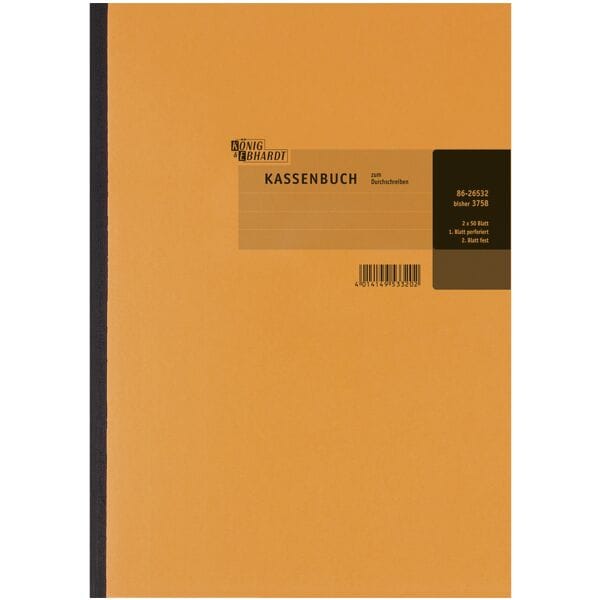 König & Ebhardt Formularbuch Kassenbericht »86-26532« gelb Image