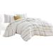 Mary 6 Piece King Duvet Comforter Set, 2 Pillows, Textured Ivory Boucle