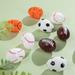 Glitzhome 48 Pack 2.25"H Easter Plastic Fillable Sports Eggs Basketball Soccer Football - 2.25"