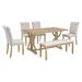 6-Piece Retro Rectangular Dining Table Set