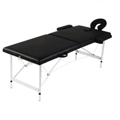 vidaXL Foldable Massage Table 2 Zones with Aluminum Frame