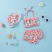 WNG Toddler Baby Girl s 3 Piece Swimsuits Watermelon Prints Bikini Bathing Suit Briefs Girls Bikini Beach Swimwear Hat Set