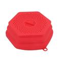 Microwave Splatter Cover Glass Microwave Cover for Food BPA Free 10.5 inches Foldable Microwave Plate Cover Silicone Splash Guard Microwave Food Cover - Red
