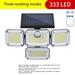 333 Led Solar Lights Outdoor Motion Sensor Human Induction Adjustable Head Ip65 Waterproof Solar Power Wall Lamp