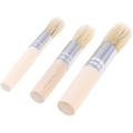 3 Pcs Round Paint Brush Wooden Hair Brush Circle Template Bristle Stencil Brushes Bulk Hair Brushes Stains Paint Brush Oil Brush Bristle Brush Acrylic Brush Watercolor Painting Set