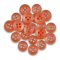 ButtonMode Standard Shirt Buttons 22pc Set Includes 8 Shirt Front Buttons (11mm or 7/16 in) 7 Sleeve Buttons (10mm or 3/8 in) 7 Collar Buttons (9mm or Almost 3/8 in) Red Medium 22-Buttons