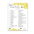Bumble Bee Baby Shower Game â€” DISNEY PARENT MATCH Games â€” Pack of 25 â€” Mommy to bee Match Famous Disney Parents Fun Activity Yellow Honeybee Bumblebee theme Disney Star Kids Match Game G620-DPM