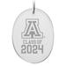 Arizona Wildcats Class of 2024 2.75'' x 3.75'' Glass Oval Ornament