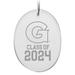 Georgetown Hoyas Class of 2024 2.75'' x 3.75'' Glass Oval Ornament