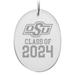 Oklahoma State Cowboys Class of 2024 2.75'' x 3.75'' Glass Oval Ornament